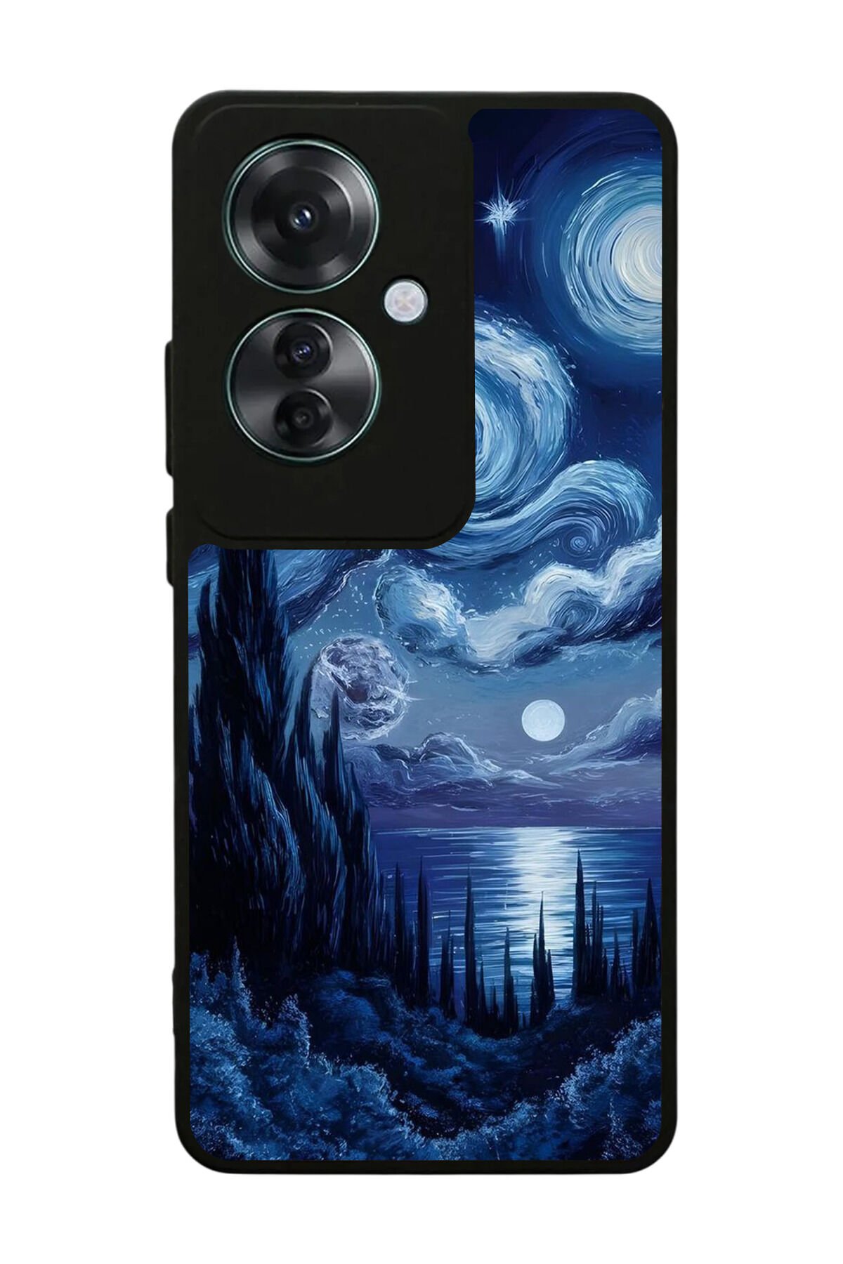 Oppo Reno 11F Uyumlu Ay Tasarımlı Glossy Premium Kılıf
