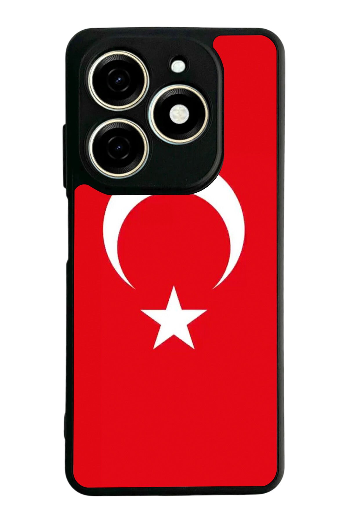Infınıx Smart 8 Pro Uyumlu Türk Bayragi Tasarımlı Glossy Premium Kılıf