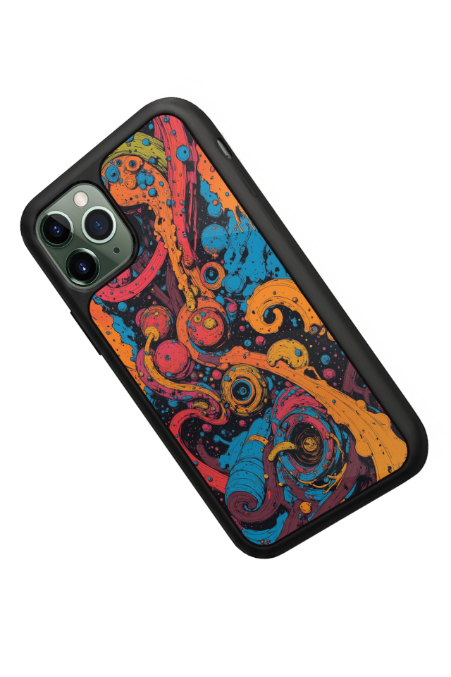 iPhone 11 Pro Uyumlu Abstract Tasarımlı Glossy Premium Kılıf