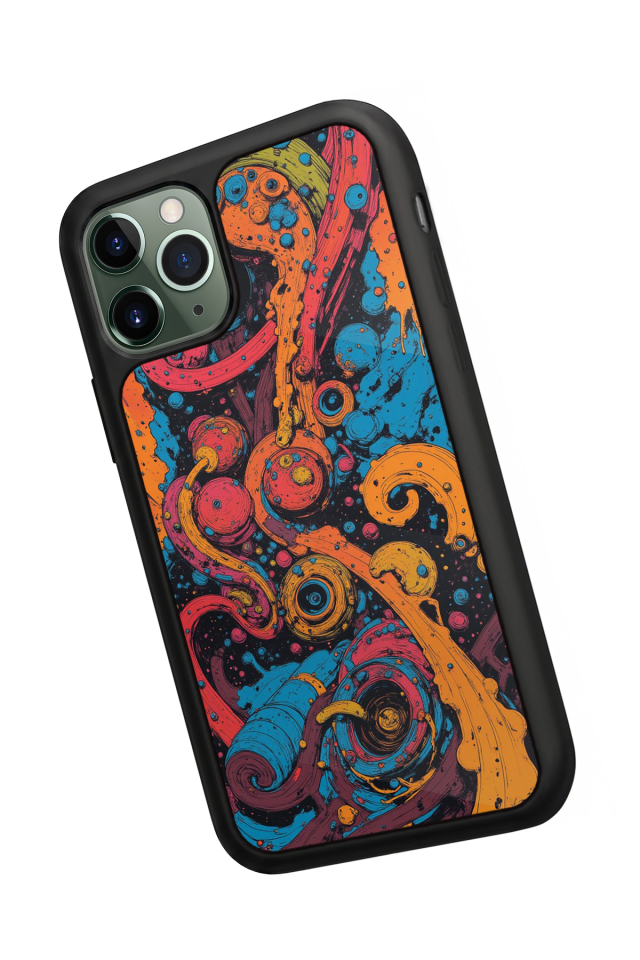 iPhone 11 Pro Uyumlu Abstract Tasarımlı Glossy Premium Kılıf