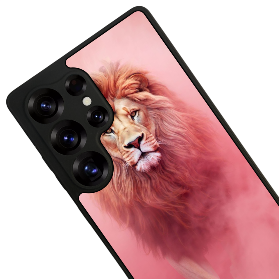 Samsung Galaxy S25 Ultra Uyumlu Aslan Tasarımlı Glossy Premium Kılıf