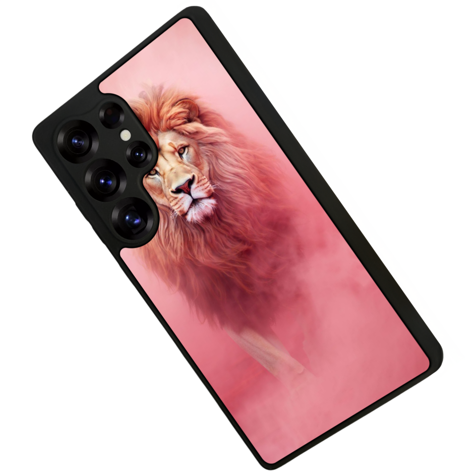 Samsung Galaxy S25 Ultra Uyumlu Aslan Tasarımlı Glossy Premium Kılıf