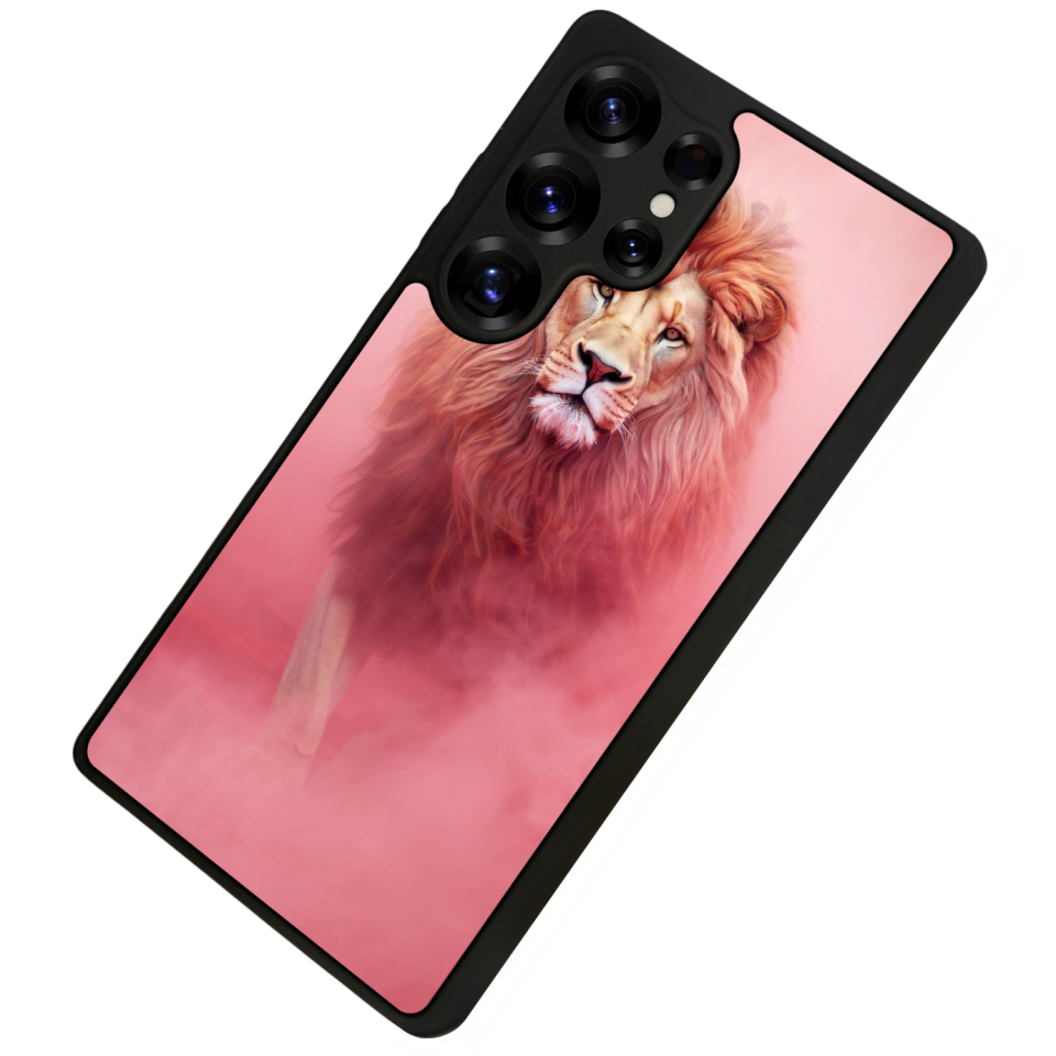 Samsung Galaxy S25 Ultra Uyumlu Aslan Tasarımlı Glossy Premium Kılıf