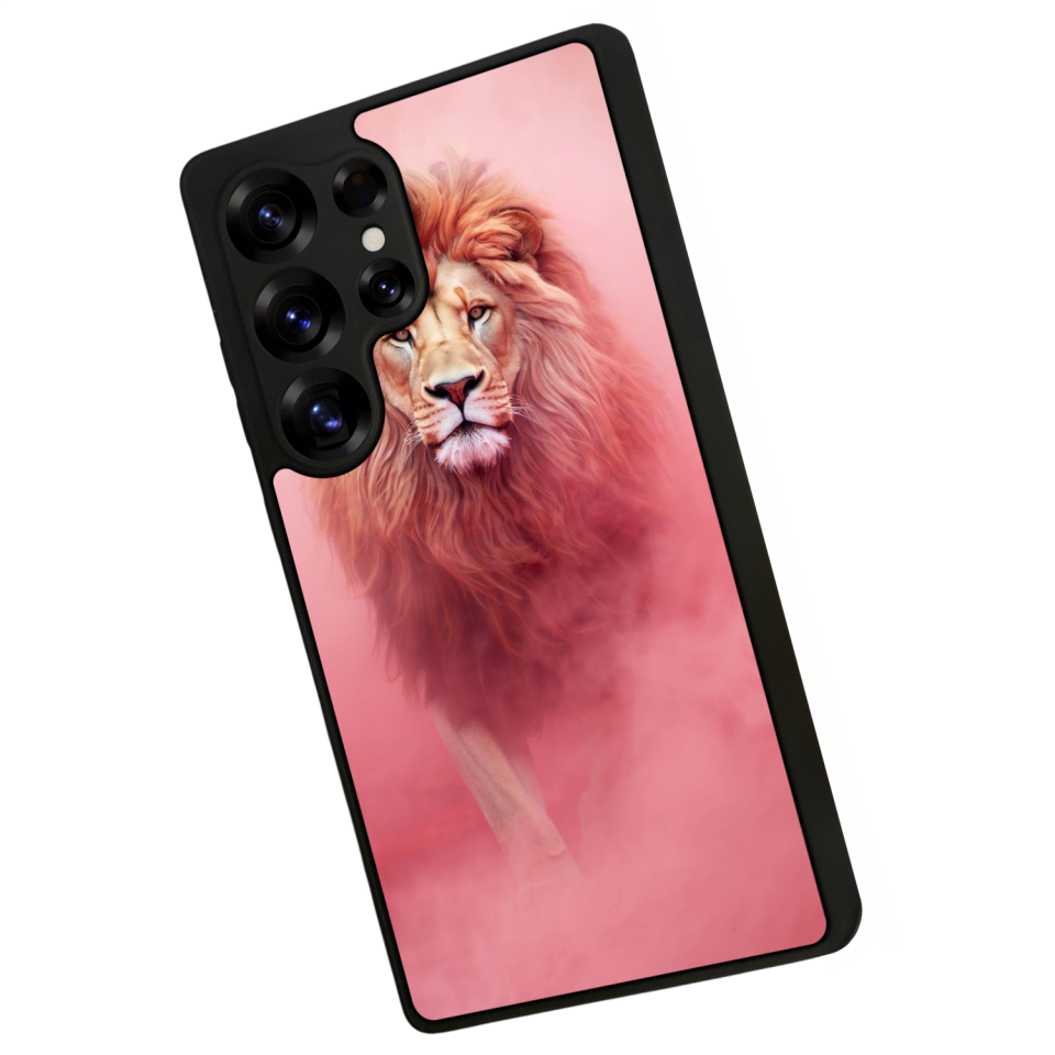 Samsung Galaxy S25 Ultra Uyumlu Aslan Tasarımlı Glossy Premium Kılıf