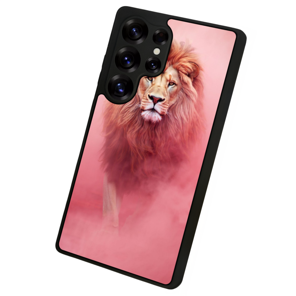 Samsung Galaxy S25 Ultra Uyumlu Aslan Tasarımlı Glossy Premium Kılıf