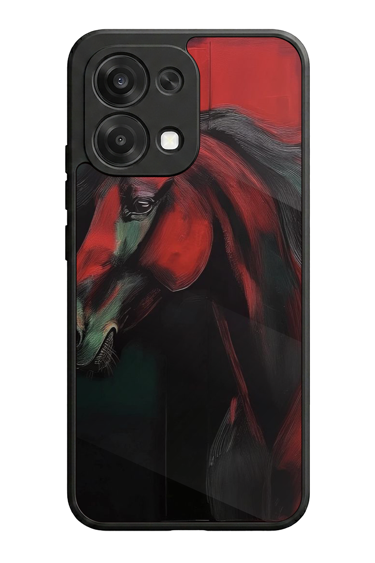 Oppo A6 Pro Uyumlu At Horse Tasarımlı Glossy Premium Kılıf