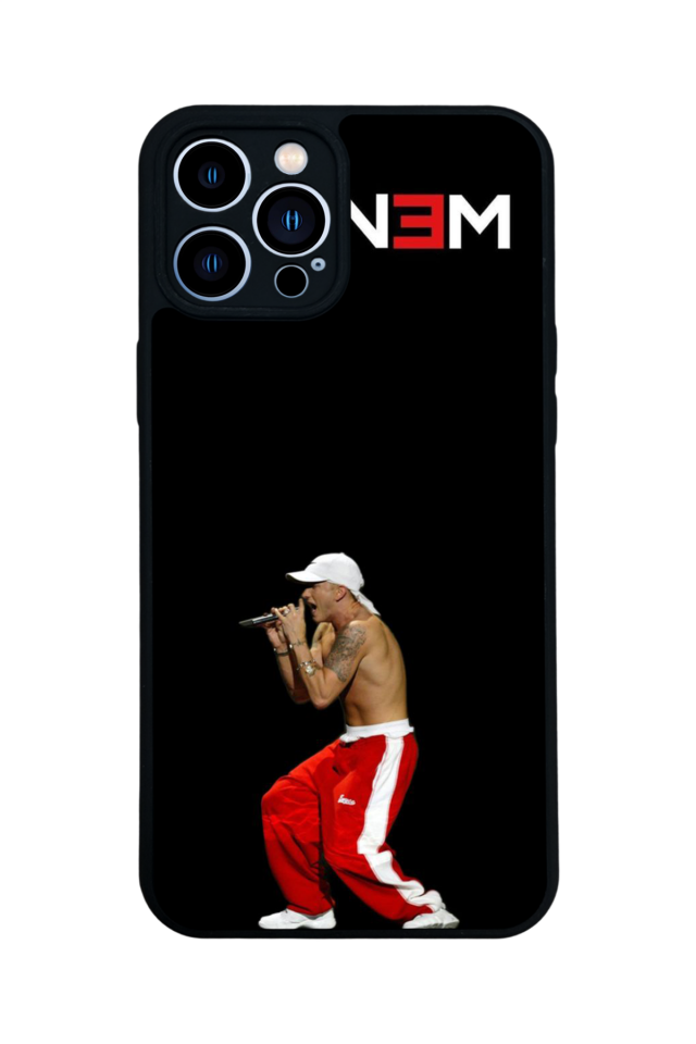 iPhone 12 Pro Max Uyumlu Eminem Tasarımlı Glossy Premium Kılıf