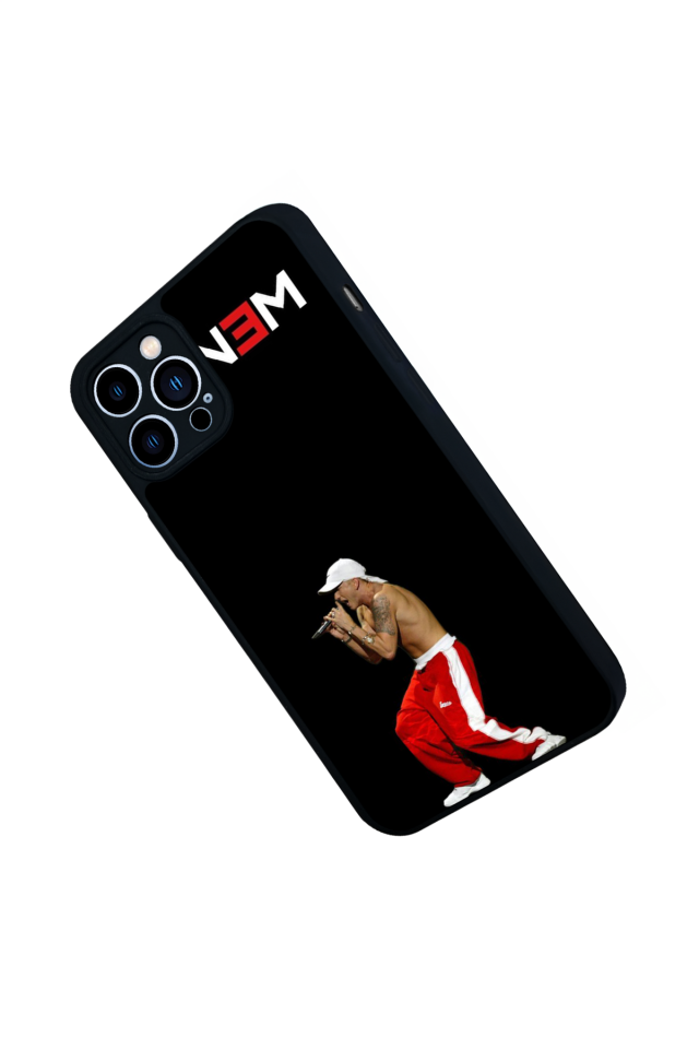 iPhone 12 Pro Max Uyumlu Eminem Tasarımlı Glossy Premium Kılıf