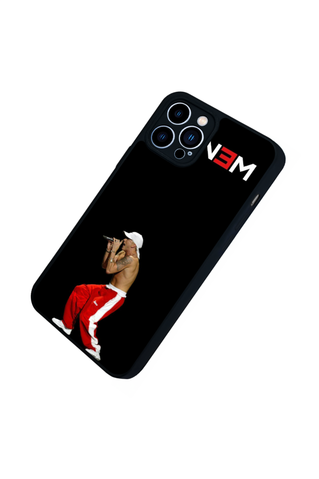 iPhone 12 Pro Max Uyumlu Eminem Tasarımlı Glossy Premium Kılıf