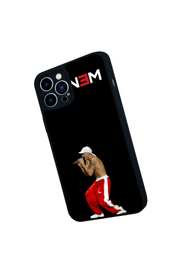 iPhone 12 Pro Max Uyumlu Eminem Tasarımlı Glossy Premium Kılıf