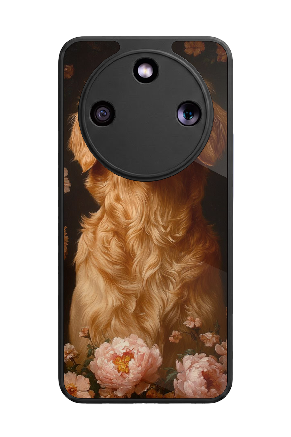 Honor Magic 8 Lite Uyumlu Golden Kopek Tasarımlı Glossy Premium Kılıf