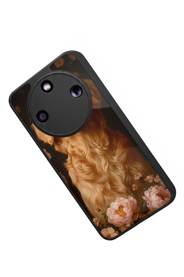 Honor Magic 8 Lite Uyumlu Golden Kopek Tasarımlı Glossy Premium Kılıf