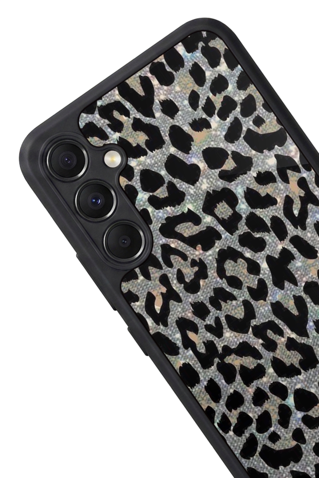 Samsung Galaxy M34 Uyumlu Hologram Leopar Tasarımlı Glossy Premium Kılıf