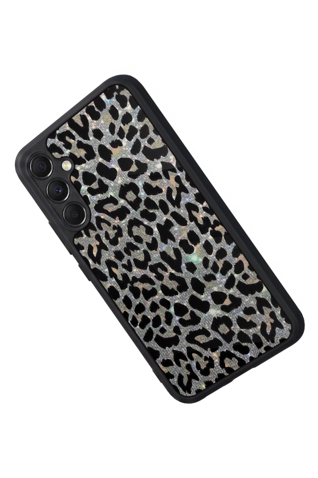 Samsung Galaxy M34 Uyumlu Hologram Leopar Tasarımlı Glossy Premium Kılıf