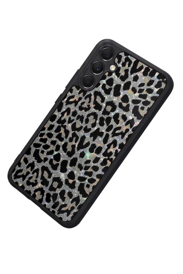 Samsung Galaxy M34 Uyumlu Hologram Leopar Tasarımlı Glossy Premium Kılıf