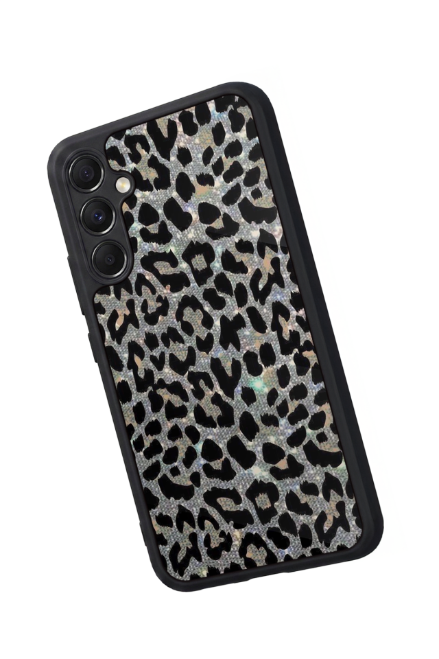 Samsung Galaxy M34 Uyumlu Hologram Leopar Tasarımlı Glossy Premium Kılıf