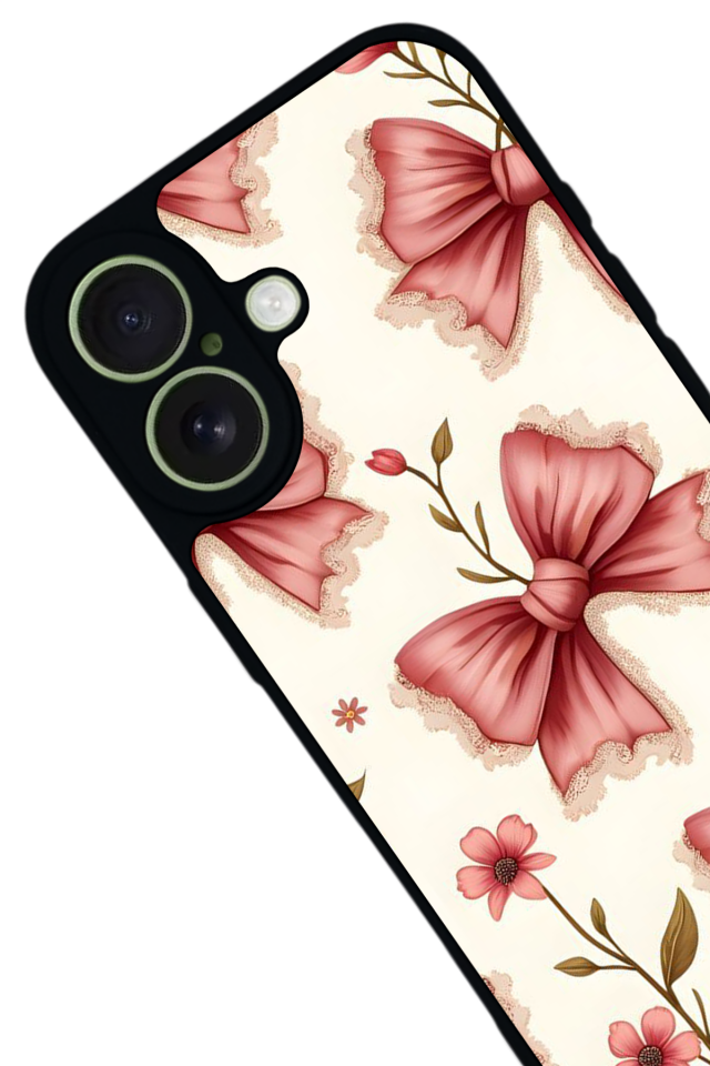 iPhone 17 Uyumlu Kurdele Tasarımlı Glossy Premium Kılıf