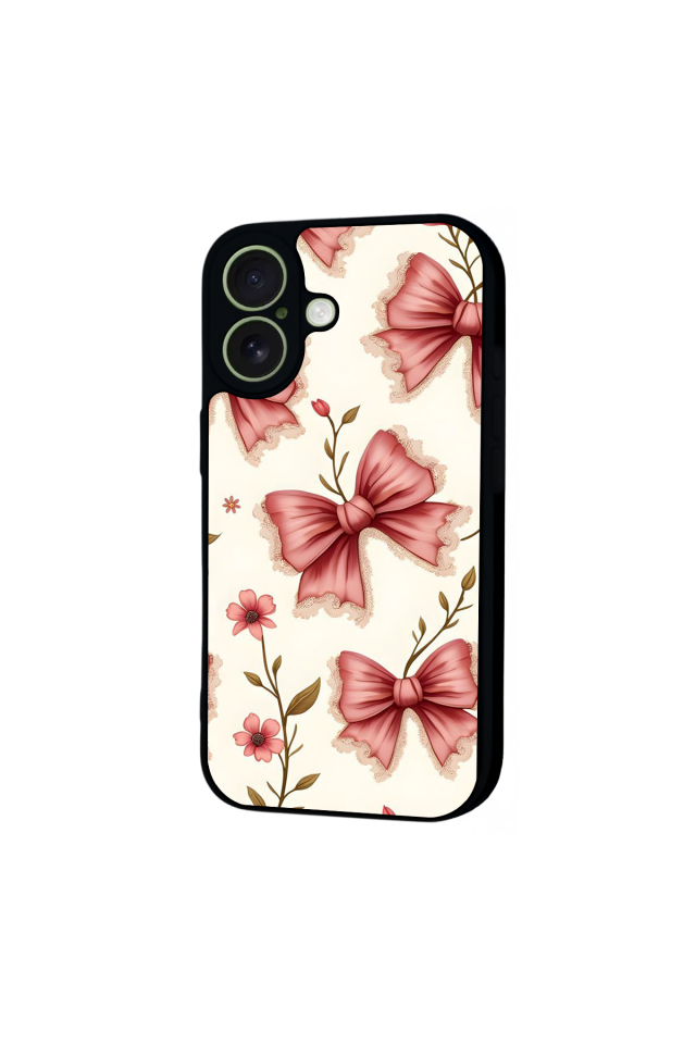 iPhone 17 Uyumlu Kurdele Tasarımlı Glossy Premium Kılıf