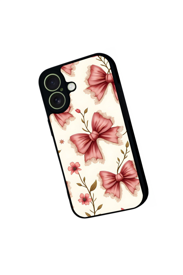 iPhone 17 Uyumlu Kurdele Tasarımlı Glossy Premium Kılıf