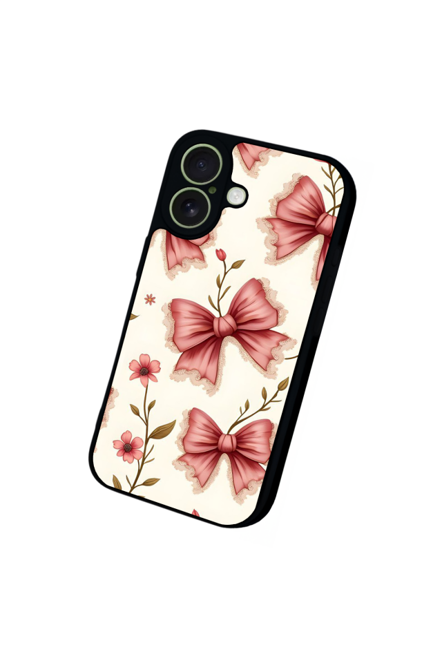 iPhone 17 Uyumlu Kurdele Tasarımlı Glossy Premium Kılıf