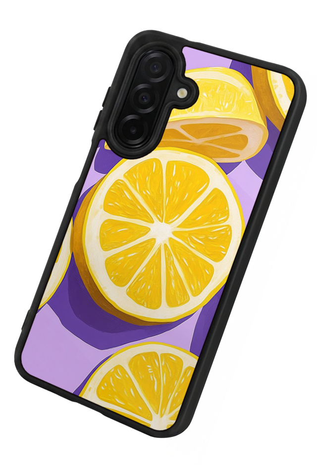 Samsung Galaxy A36 Uyumlu Limon Tasarımlı Glossy Premium Kılıf