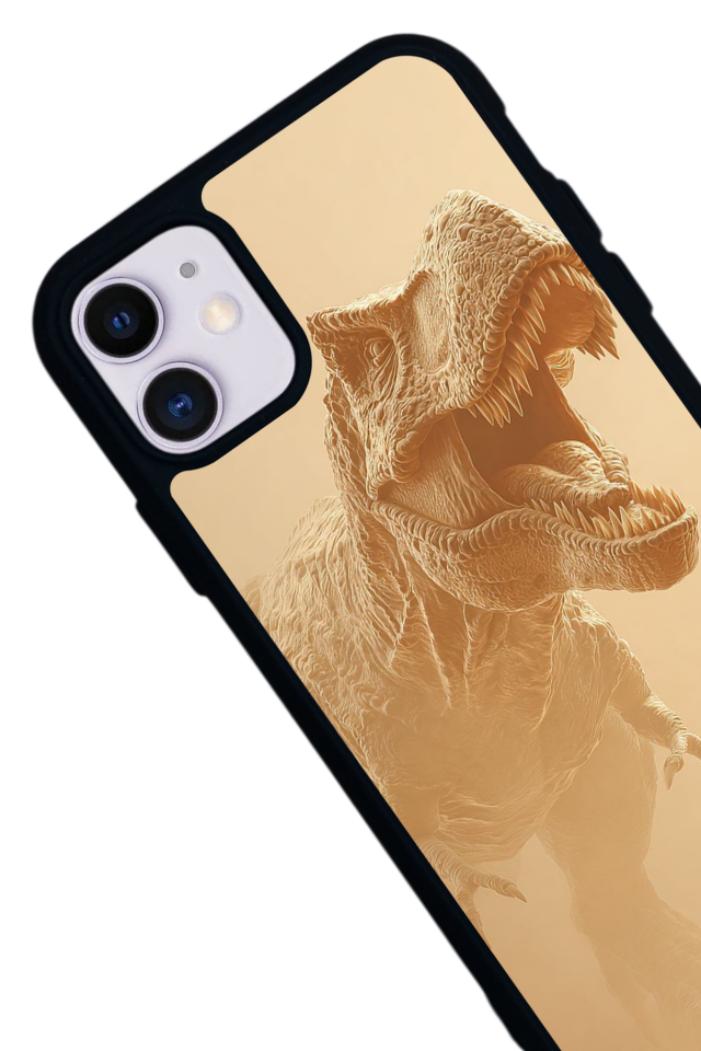 iPhone 11 Uyumlu Dinazor Tasarımlı Glossy Premium Kılıf