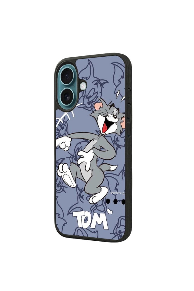 iPhone 16 Uyumlu Tom And Jerry Tasarımlı Glossy Premium Kılıf
