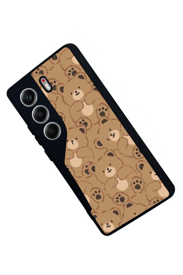 Tecno Camon 40 Uyumlu Ayı Tasarımlı Glossy Premium Kılıf