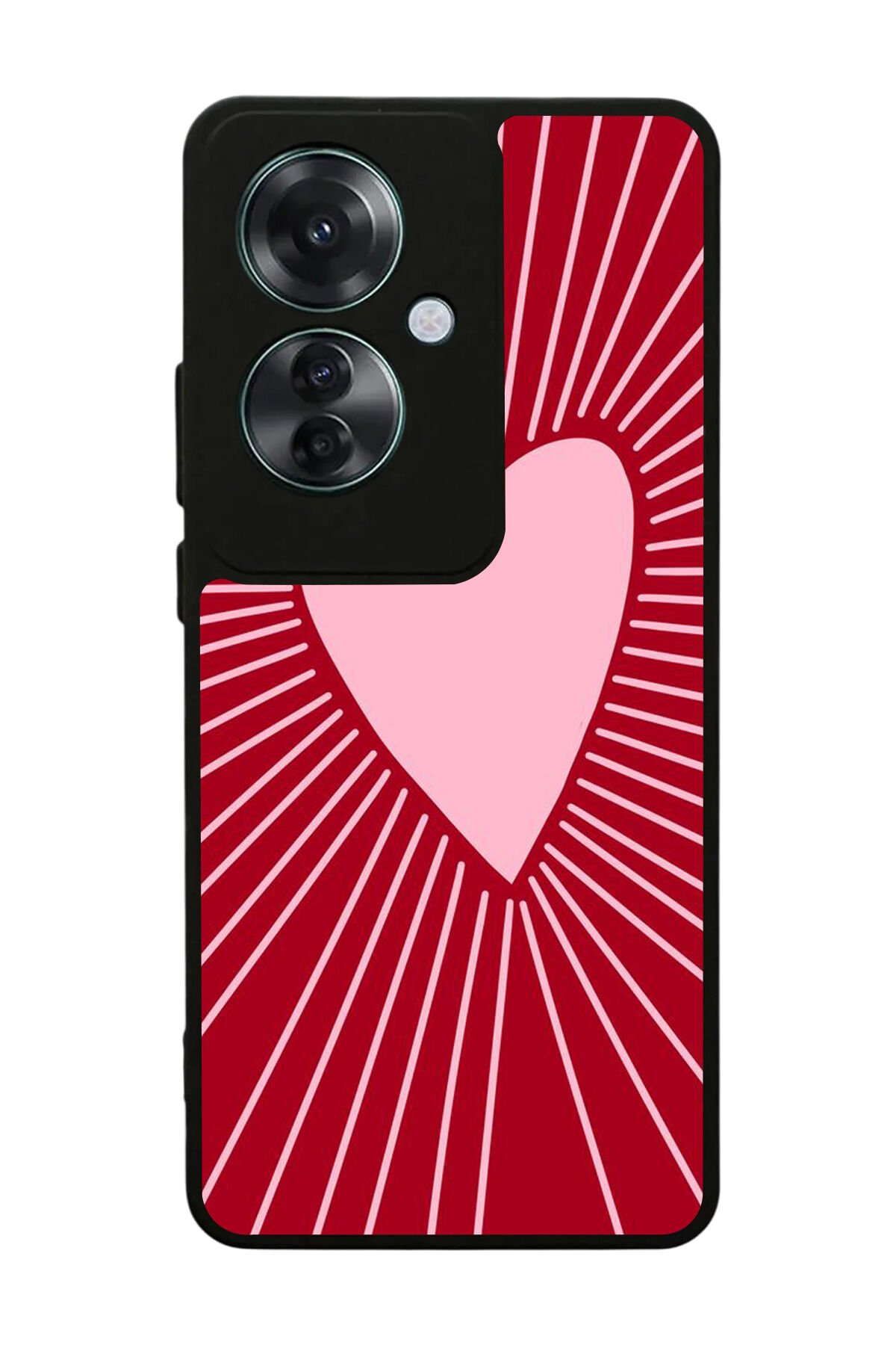 Oppo Reno 11F Uyumlu Kalp Love Tasarımlı Glossy Premium Kılıf