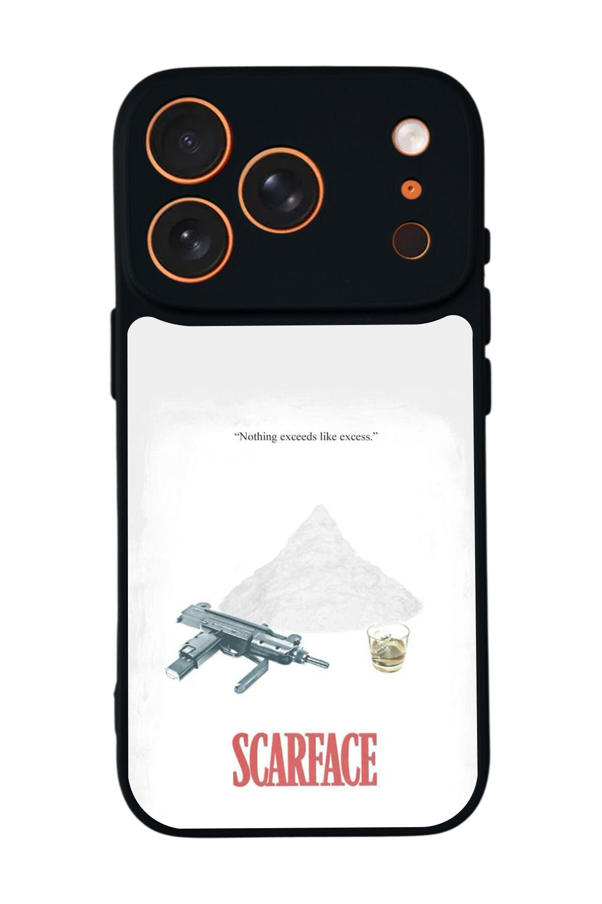 iPhone 17 Pro Uyumlu Scarface Tasarımlı Glossy Premium Kılıf