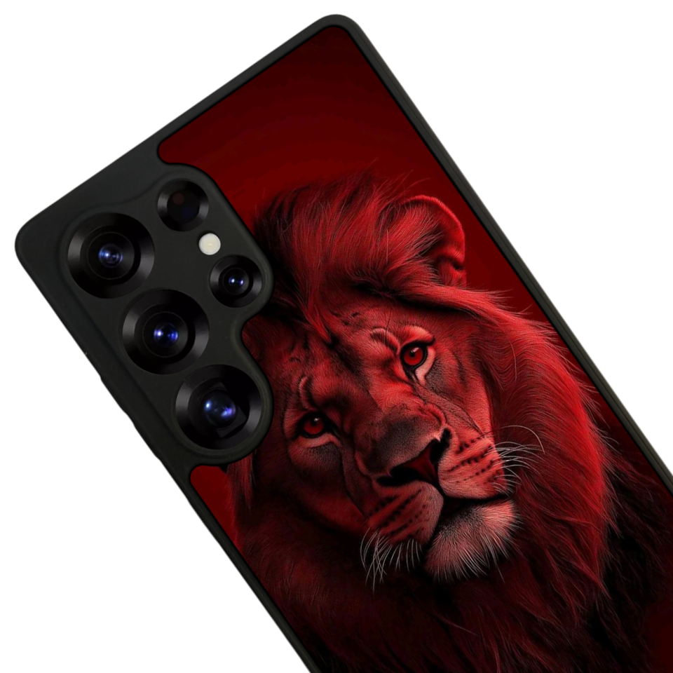 Samsung Galaxy S25 Ultra Uyumlu Aslan Tasarımlı Glossy Premium Kılıf