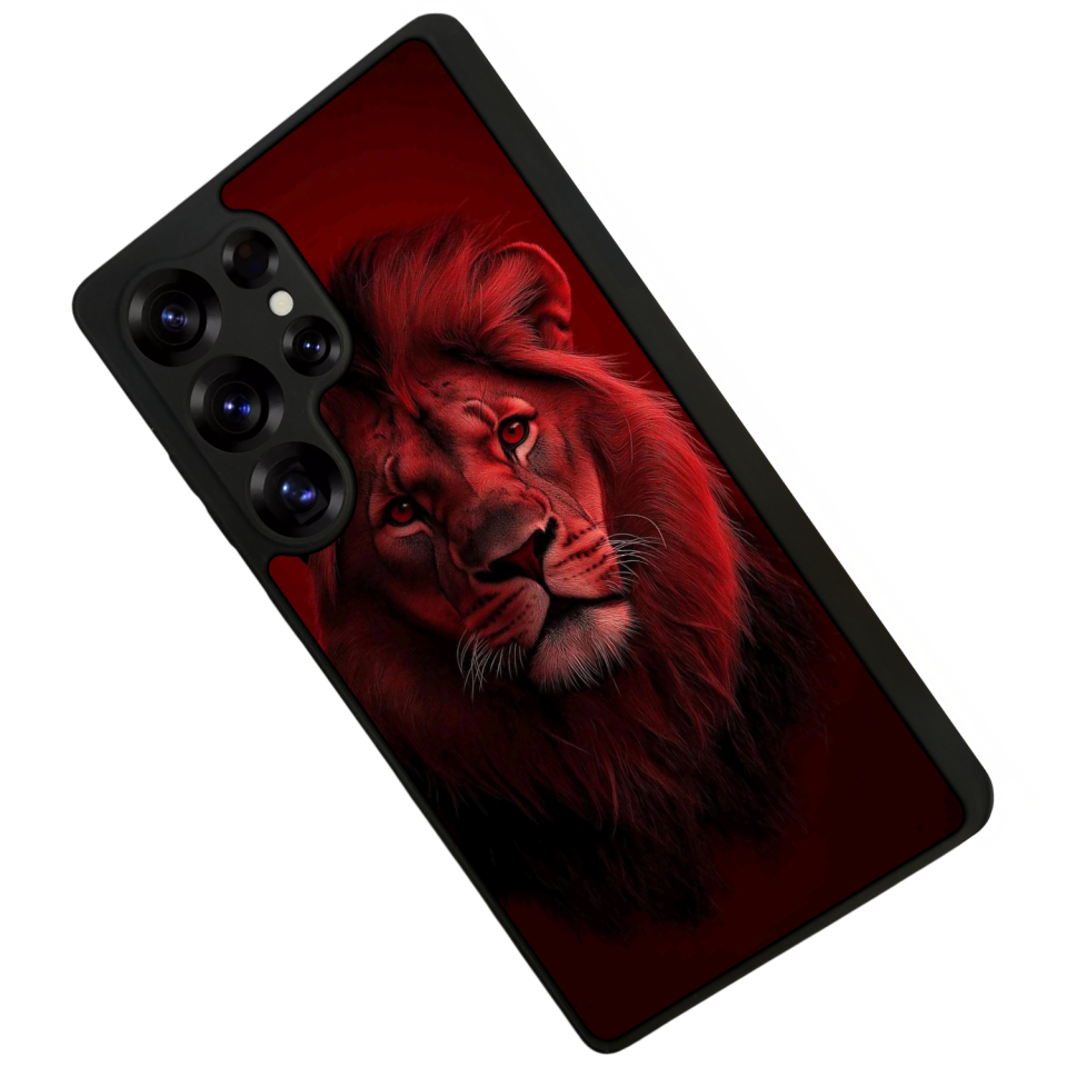 Samsung Galaxy S25 Ultra Uyumlu Aslan Tasarımlı Glossy Premium Kılıf