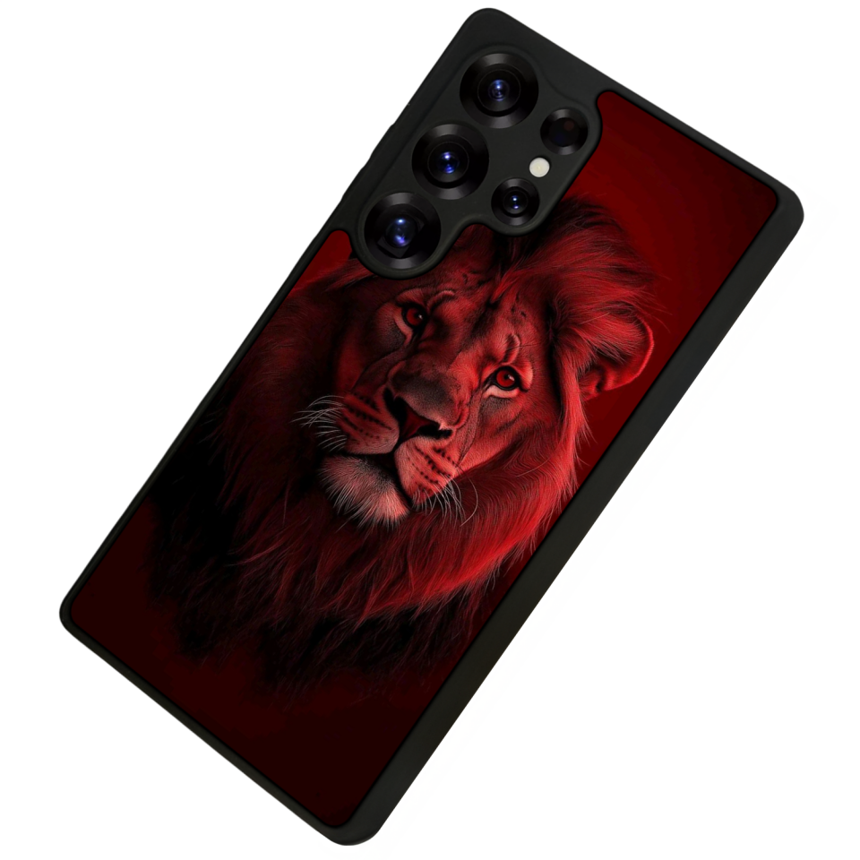 Samsung Galaxy S25 Ultra Uyumlu Aslan Tasarımlı Glossy Premium Kılıf