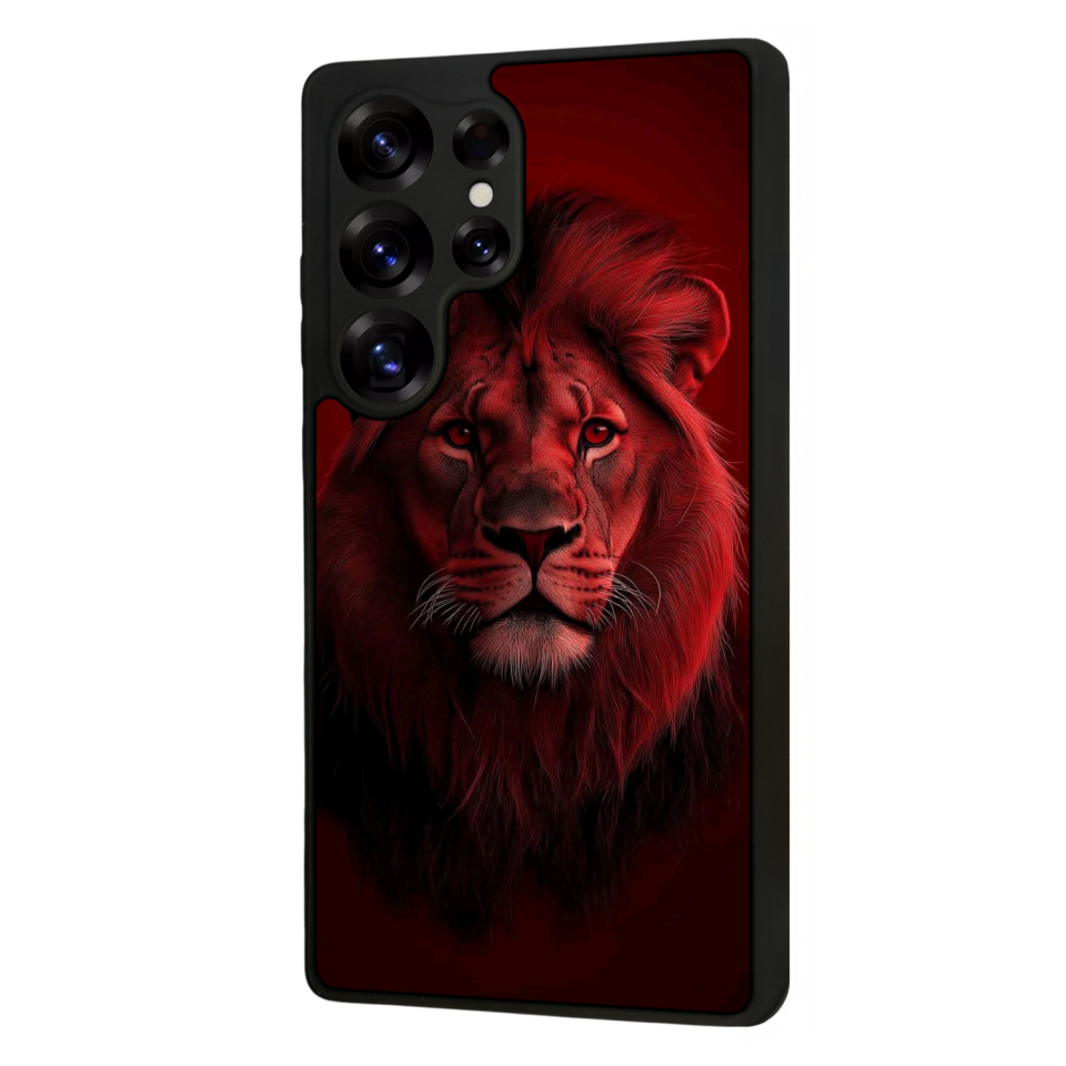 Samsung Galaxy S25 Ultra Uyumlu Aslan Tasarımlı Glossy Premium Kılıf