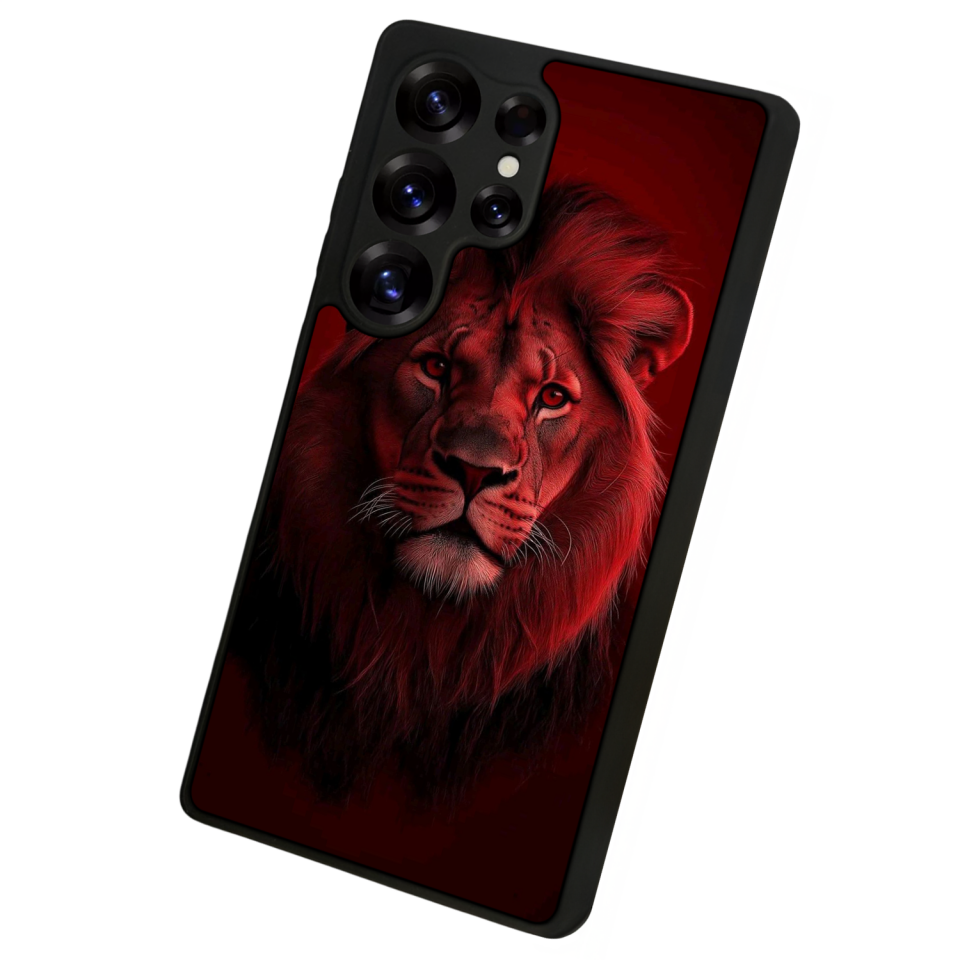 Samsung Galaxy S25 Ultra Uyumlu Aslan Tasarımlı Glossy Premium Kılıf