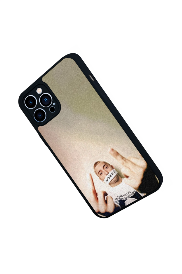 iPhone 12 Pro Max Uyumlu Eminem Tasarımlı Glossy Premium Kılıf