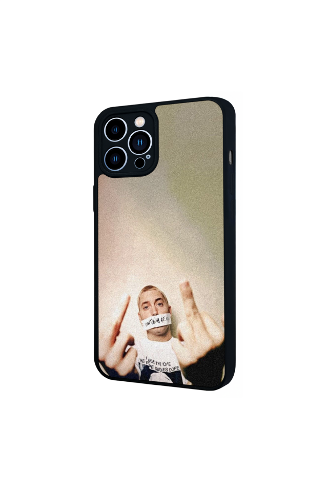 iPhone 12 Pro Max Uyumlu Eminem Tasarımlı Glossy Premium Kılıf