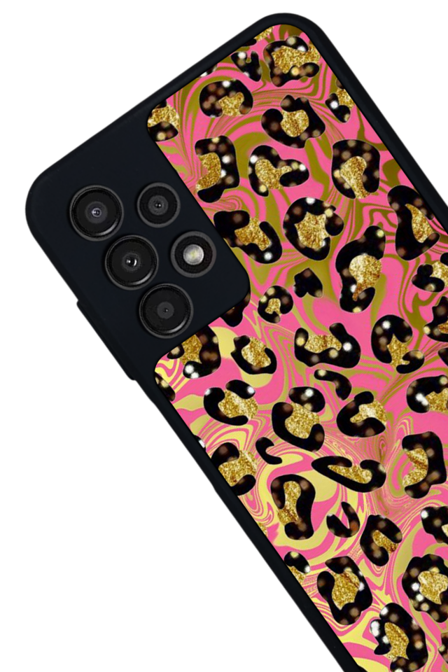 Samsung Galaxy A13 Uyumlu Hologram Leopar Tasarımlı Glossy Premium Kılıf