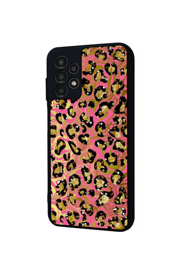 Samsung Galaxy A13 Uyumlu Hologram Leopar Tasarımlı Glossy Premium Kılıf