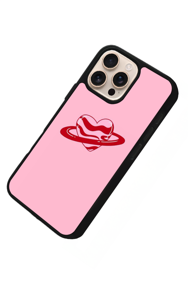 iPhone 16 Pro Uyumlu Kalp Love Tasarımlı Glossy Premium Kılıf