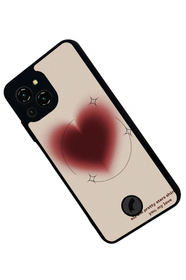 Reeder S23 Pro Max Uyumlu Kalp Love Tasarımlı Glossy Premium Kılıf