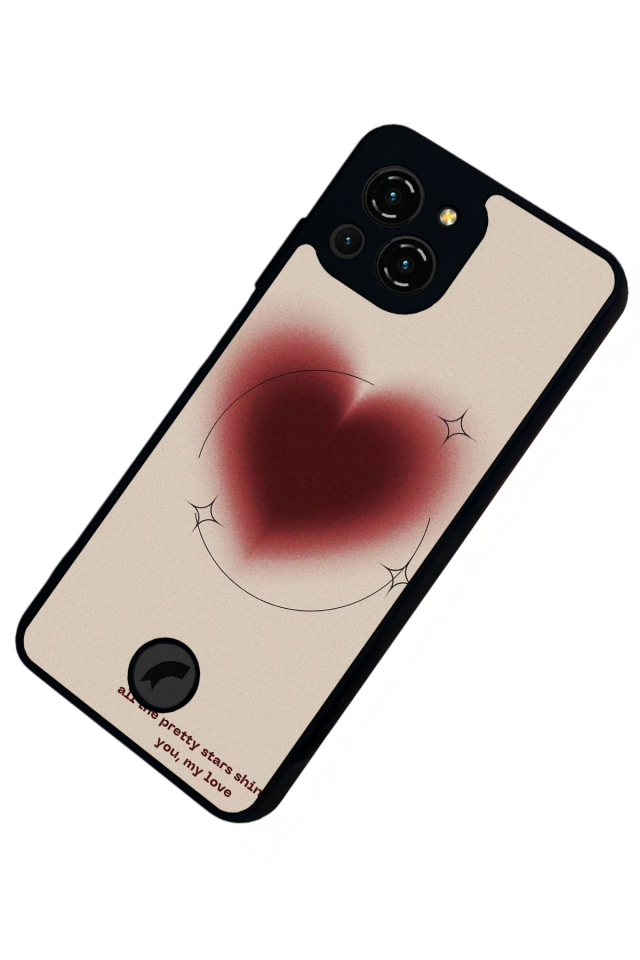 Reeder S23 Pro Max Uyumlu Kalp Love Tasarımlı Glossy Premium Kılıf