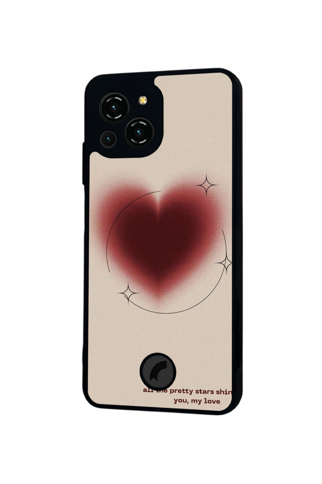 Reeder S23 Pro Max Uyumlu Kalp Love Tasarımlı Glossy Premium Kılıf