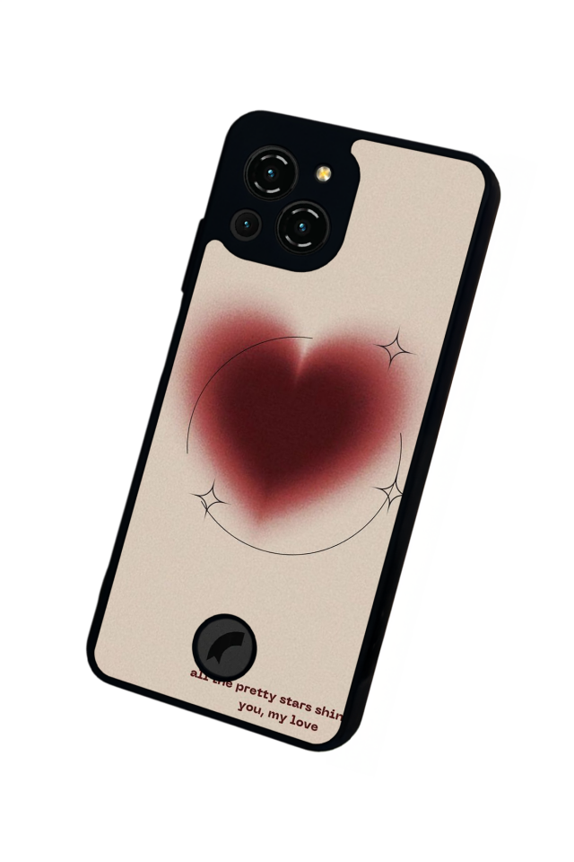 Reeder S23 Pro Max Uyumlu Kalp Love Tasarımlı Glossy Premium Kılıf