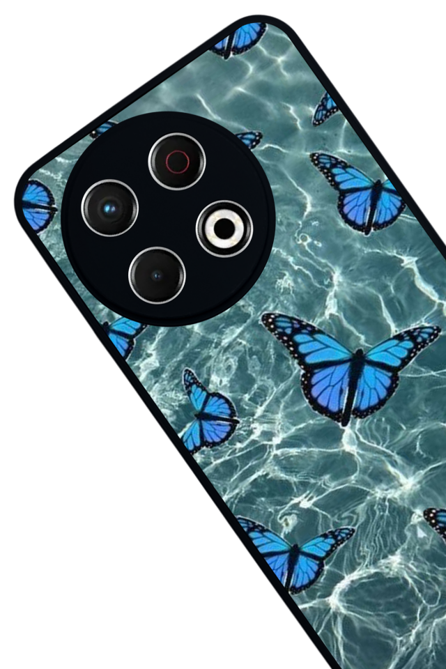 Tecno Spark 30 Pro Uyumlu Kelebek Tasarımlı Glossy Premium Kılıf