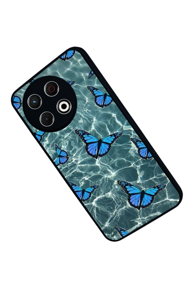 Tecno Spark 30 Pro Uyumlu Kelebek Tasarımlı Glossy Premium Kılıf