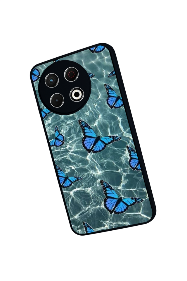 Tecno Spark 30 Pro Uyumlu Kelebek Tasarımlı Glossy Premium Kılıf