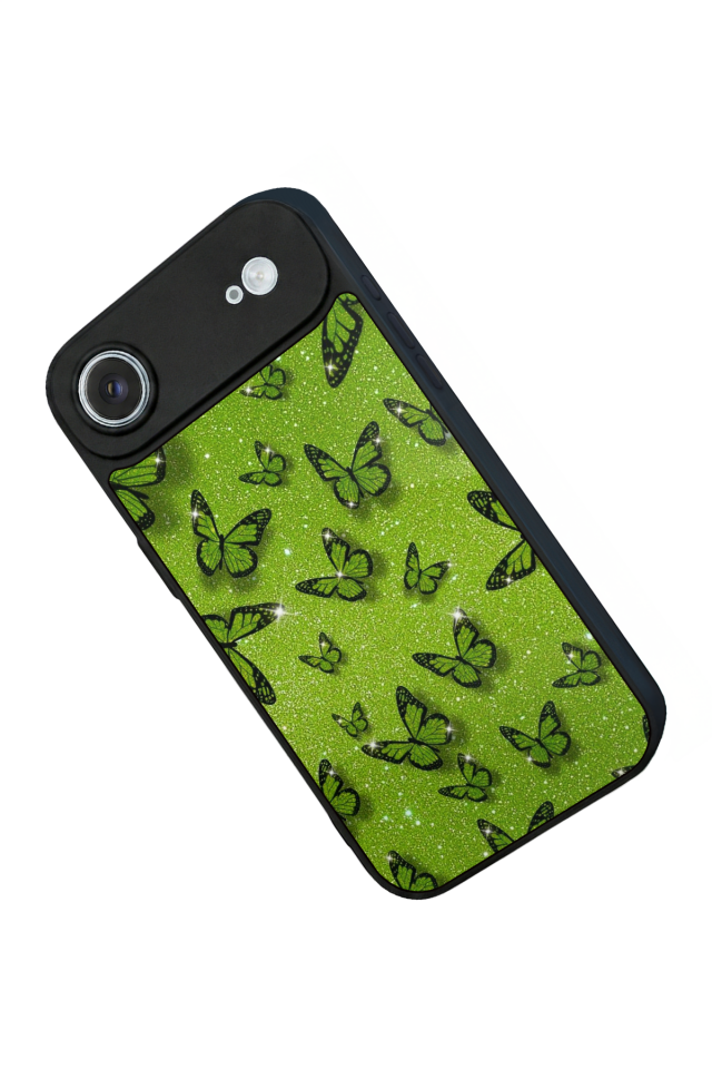 iPhone 17 Air Uyumlu Kelebek Tasarımlı Glossy Premium Kılıf