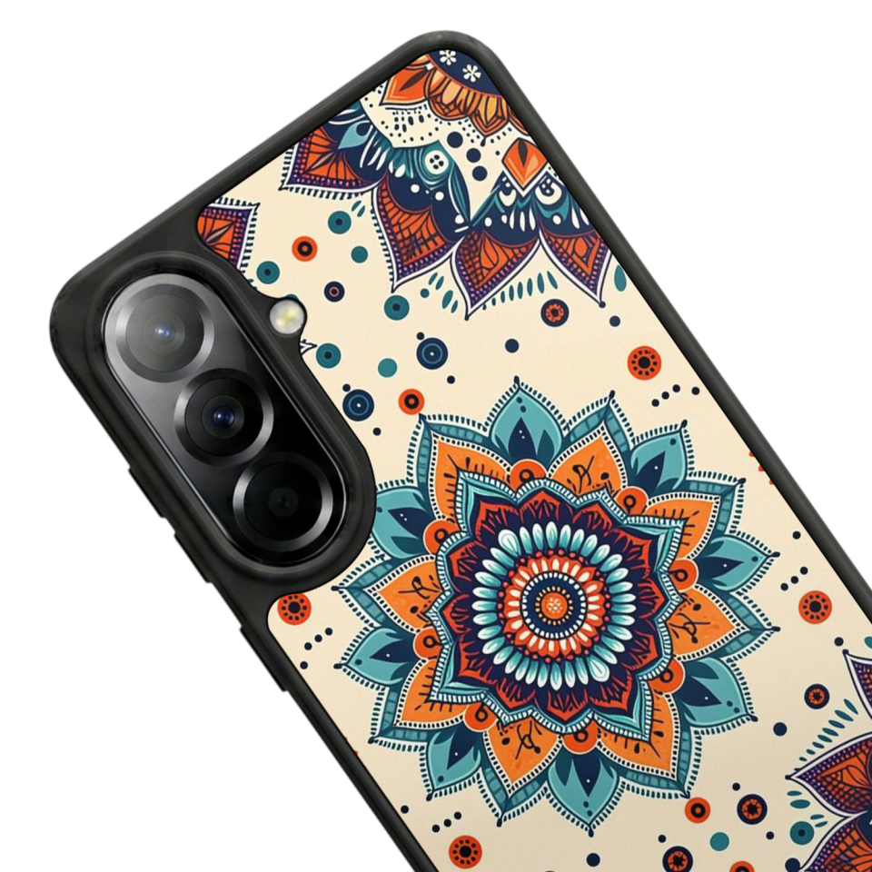 Samsung Galaxy A37 Uyumlu Mandaal Tasarımlı Glossy Premium Kılıf