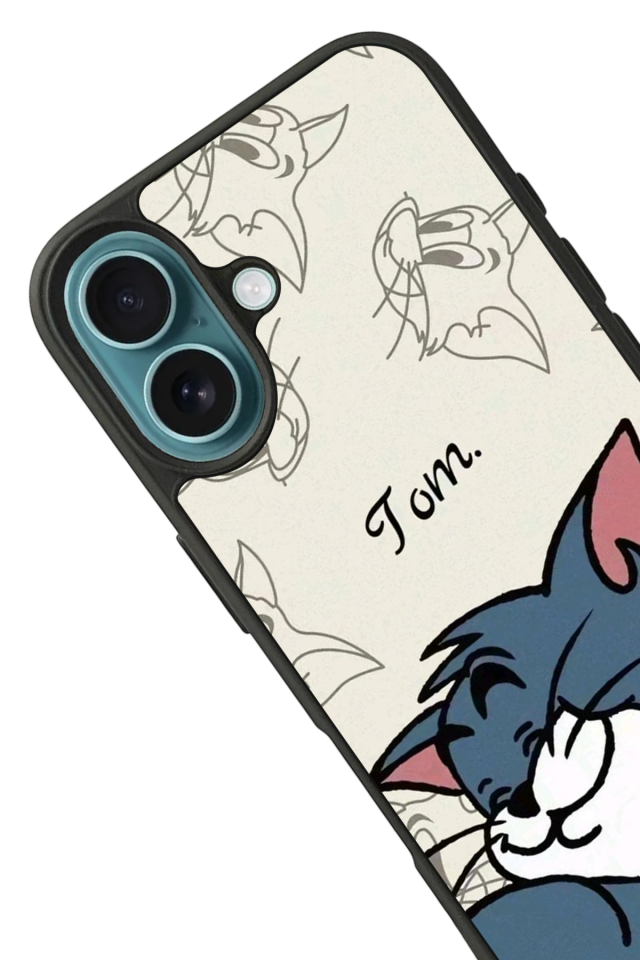 iPhone 16 Uyumlu Tom And Jerry Tasarımlı Glossy Premium Kılıf